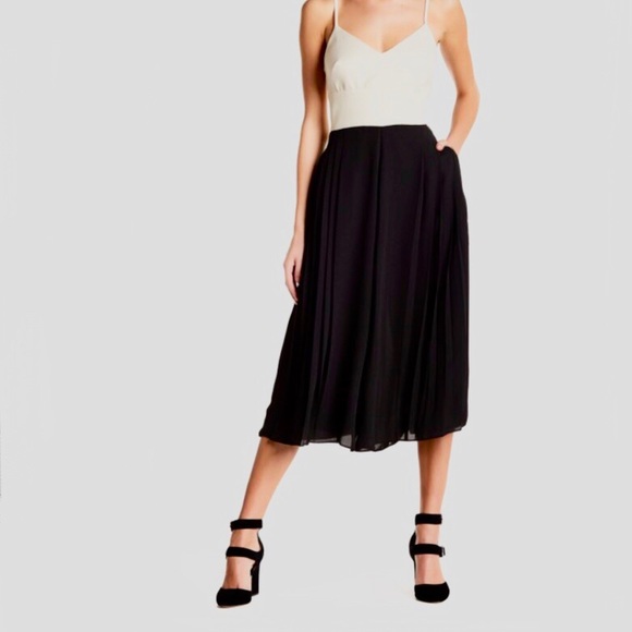 RACHEL Rachel Roy Pants - RACHEL ROY Black and Ivory MIdi Romper
